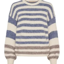 MARTA DU CHATEAU dame strik MdcCassie 8130 - Beige/Jeans8819/Fango8804 Discount