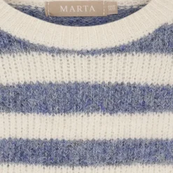 MARTA DU CHATEAU dame strik MdcCassie 8130 - Beige/Jeans8819/Fango8804 Discount