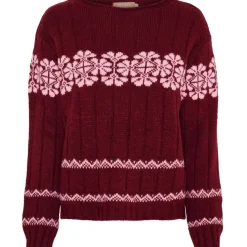 MARTA DU CHATEAU dame strik MdcBruna 8154 - Bordeaux/Pink Sale