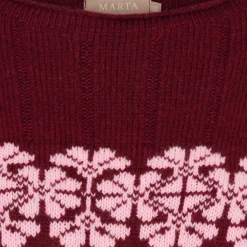 MARTA DU CHATEAU dame strik MdcBruna 8154 - Bordeaux/Pink Sale