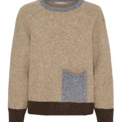 MARTA DU CHATEAU dame strik MdcElora KN8031 - Camel Denim Sale