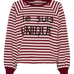 MARTA DU CHATEAU dame sweatshirt MdcFenja 38817 - Bordeaux/Moro Clearance