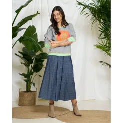 MARTA DU CHATEAU dame sweatshirt MdcRachelle 6575/B - Grigio/Verde Clearance