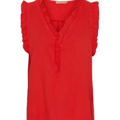 MARTA DU CHATEAU dame top MdcElke - Rosso Sale