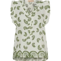 MARTA DU CHATEAU dame top MdcElke - White/Military Sale