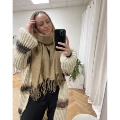 MARTA DU CHATEAU dame tørklæde 171419 - Beige Discount