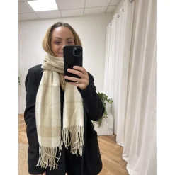 MARTA DU CHATEAU dame tørklæde 182302 - Beige Discount