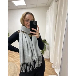 MARTA DU CHATEAU dame tørklæde 171419 - Light Grey Melange