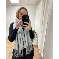 MARTA DU CHATEAU dame tørklæde 171419 - Light Grey Melange