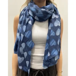 MARTA DU CHATEAU dame tørklæde MdcSaphira BA-1531 - Blue Hot