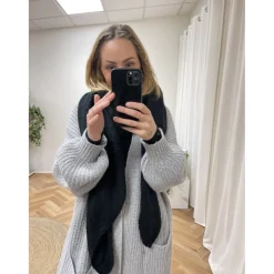 MARTA DU CHATEAU dame tørklæde 194007 - Black New