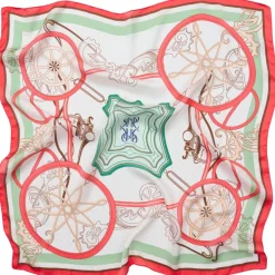 MARTA DU CHATEAU dame tørklæde MdcEliane FA-Scarf - Orange/Green35157 Online