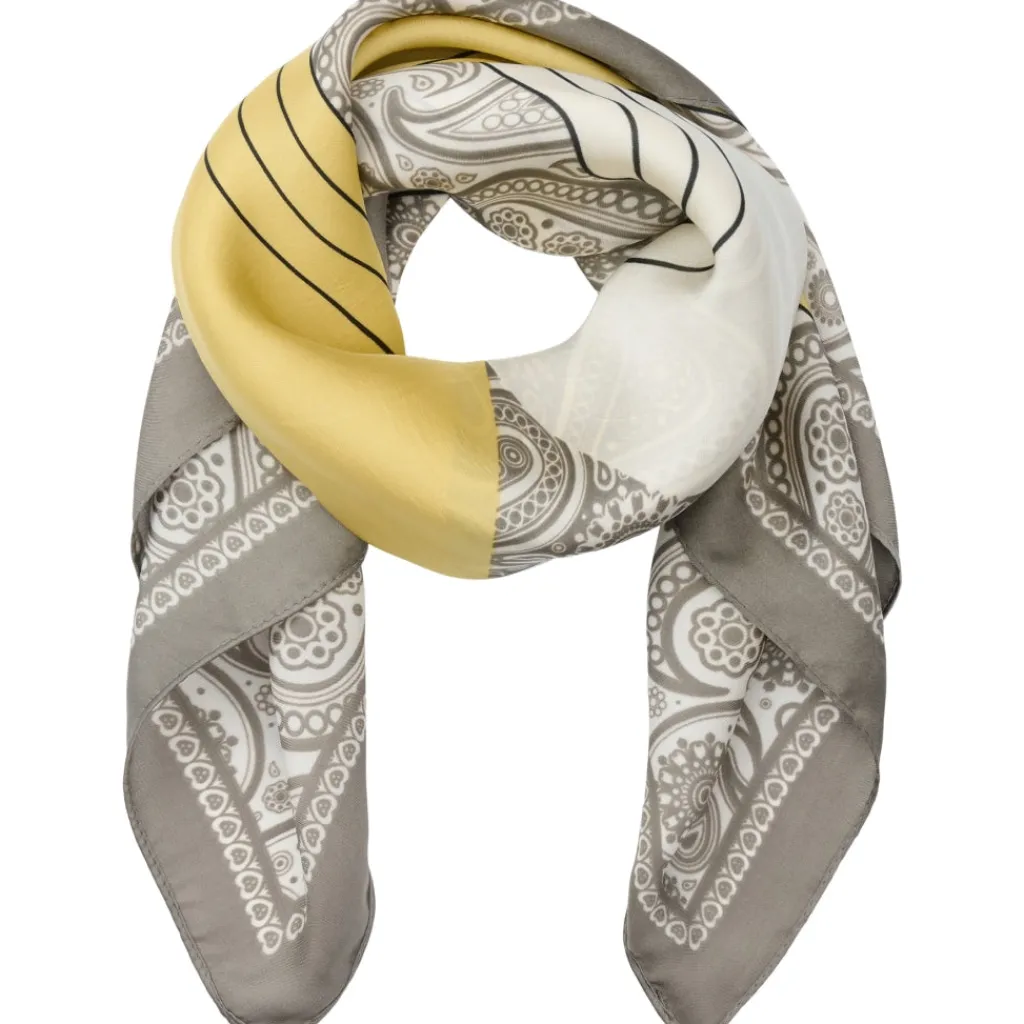 MARTA DU CHATEAU dame tørklæde MdcEliane FA-Scarf - Yellow/Grey35128 Discount