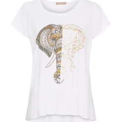 MARTA DU CHATEAU dame T-shirt MdcMarie 1535 - White Elephant Best