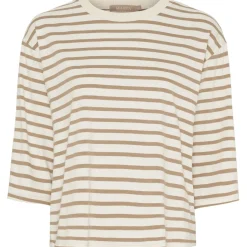 MARTA DU CHATEAU dame T-Shirt MdcBrooklyn 58351 - Beige/Fango Best