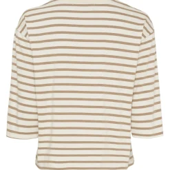 MARTA DU CHATEAU dame T-Shirt MdcBrooklyn 58351 - Beige/Fango Best