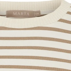 MARTA DU CHATEAU dame T-Shirt MdcBrooklyn 58351 - Beige/Fango Best