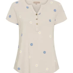 MARTA DU CHATEAU dame T-shirt MdcCecilie 2553-D - Beige Clearance