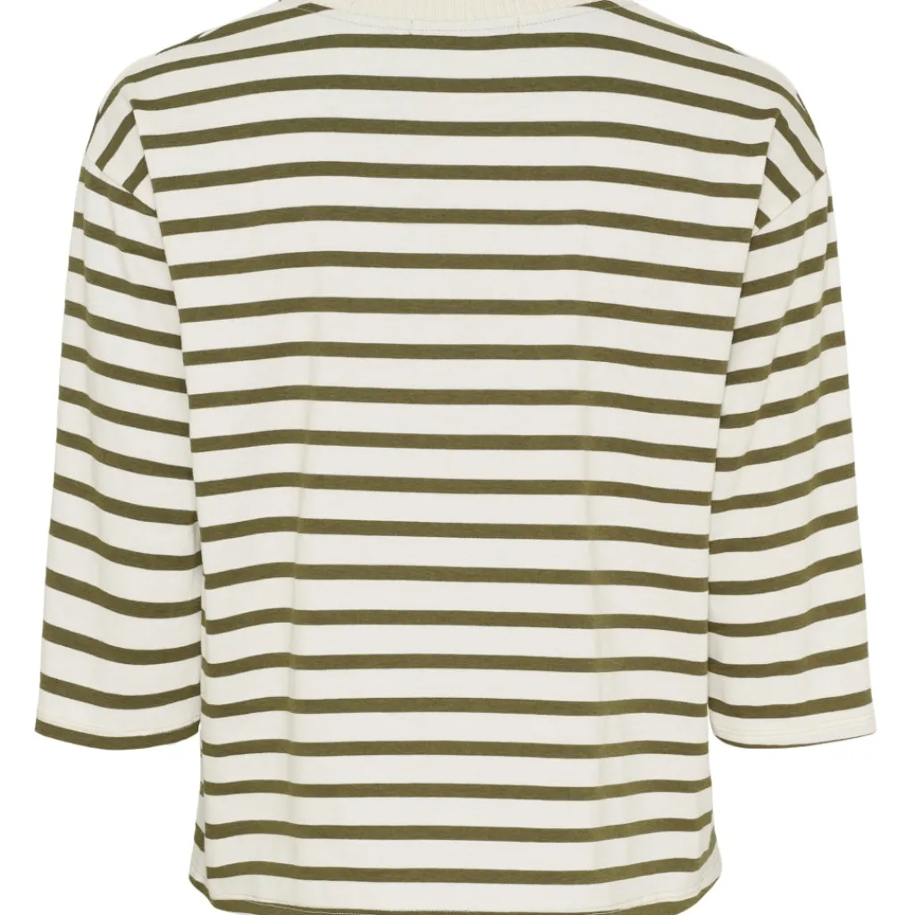 MARTA DU CHATEAU dame T-Shirt MdcBrooklyn 58351 - Beige/Military New