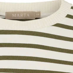 MARTA DU CHATEAU dame T-Shirt MdcBrooklyn 58351 - Beige/Military New