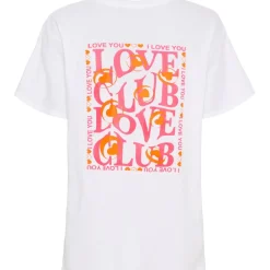 MARTA DU CHATEAU dame T-shirt MdcInge -0532 - White/Pink Fluo Sale