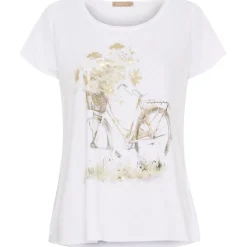 MARTA DU CHATEAU dame T-shirt MdcMarie 1535 - White Bike Best