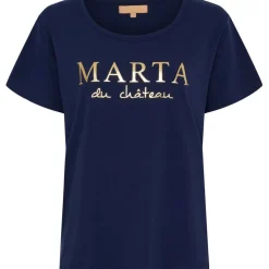 MARTA DU CHATEAU Dame T-shirt MT002 - Navy Blue Discount