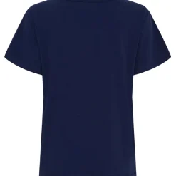 MARTA DU CHATEAU Dame T-shirt MT002 - Navy Blue Discount