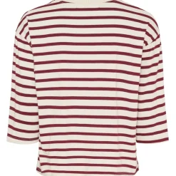 MARTA DU CHATEAU dame T-Shirt MdcBrooklyn 58351 - Beige/Bordeaux