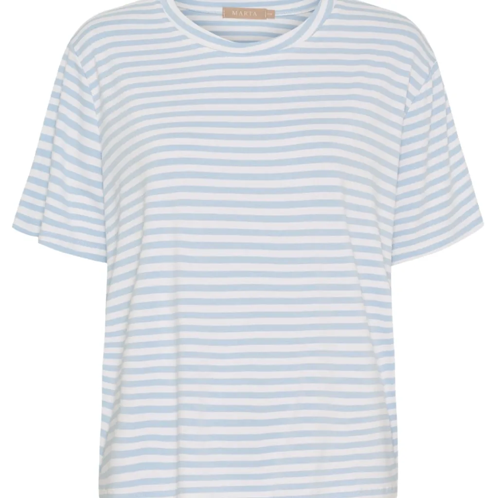 MARTA DU CHATEAU dame T-Shirt MdcEnrica 258036 - Celeste Stripe