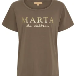 MARTA DU CHATEAU Dame T-shirt MT002 - Fossil Fango Outlet