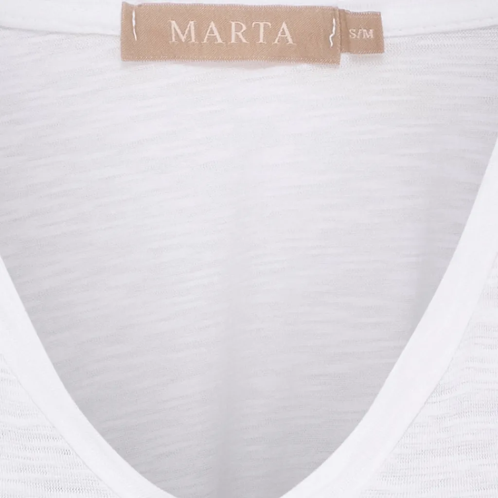 MARTA DU CHATEAU dame T-Shirt MdcMarianna 22637 - White Online