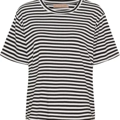 MARTA DU CHATEAU dame T-Shirt MdcEnrica 258036 - Black Stripe Sale