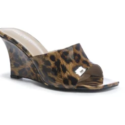 SHOES Mirella dame stiletter med kilehæl BD121 - Leopard Sale
