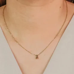 muun STUDIOS Bogstav A-Z Halskæde 18K belagt H074 - Guld Sale