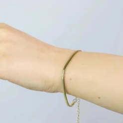 muun STUDIOS Buet Snakechain Armbånd 18k belagt 3MM A035 - Guld Sale