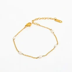 muun STUDIOS Perle drøm - Armbånd A300 - Guld Discount