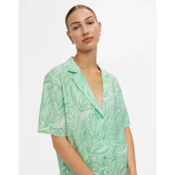 .Object Object dame skjorte OBJTYLLAH - Absinthe Green Cloud dancer Hot