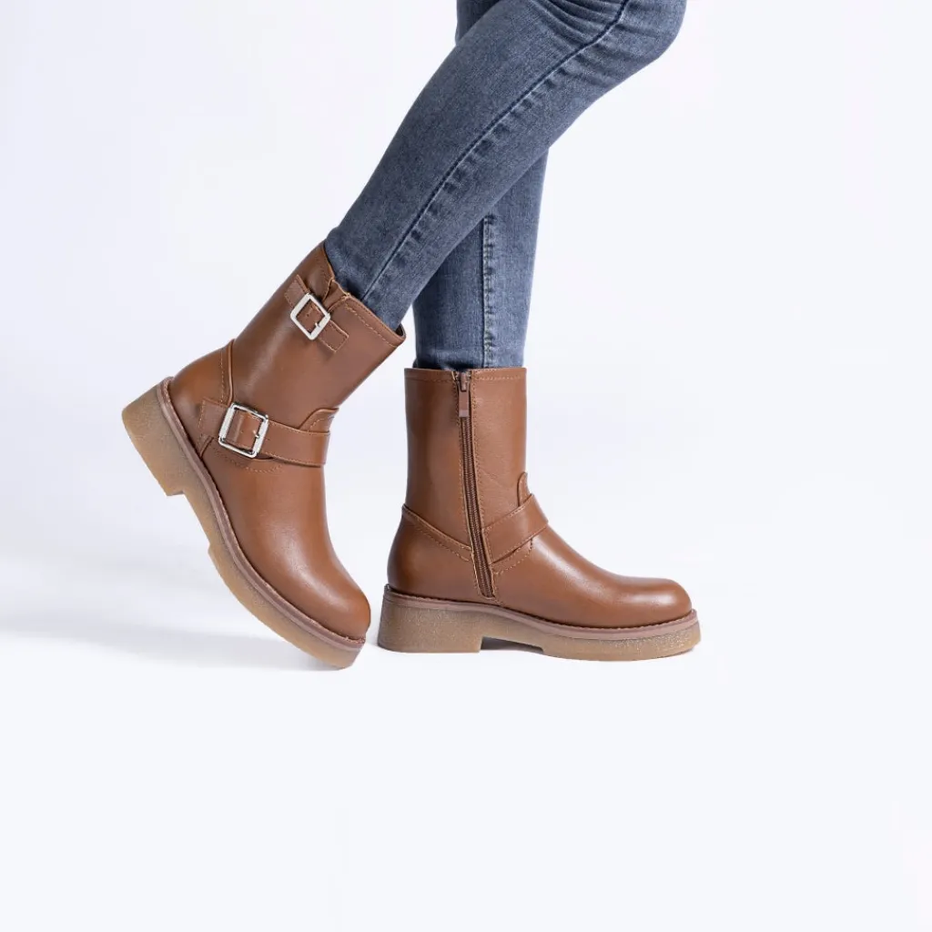 SHOES Olga Dame Støvler 68252 - Camel Clearance