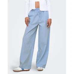 ONLY dame bukser ONLAUGUSTA - Cloud Dancer BLUE STRIPES Hot