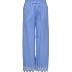 ONLY dame bukser ONLPAULA - Blue Bonnet BRIGHT WHITE EMB. Discount