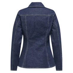 ONLY dame jakke ONLELLE - Dark Blue Denim Detail RINSE New