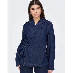 ONLY dame jakke ONLELLIS - Dark Blue Denim Outlet
