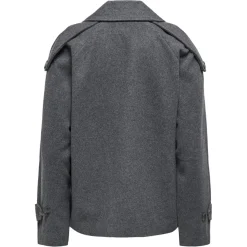 ONLY dame jakke ONLMAISY - Dark Grey Melange Black lining