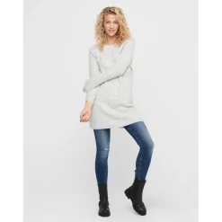 ONLY dame kjole CAROL - Light Grey Melange Best