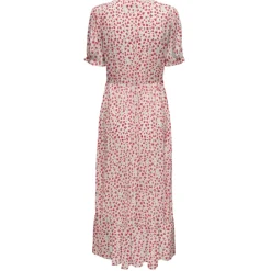 ONLY dame kjole ONLCHANTI - Cloud Dancer RED LUCY FLOWER Outlet