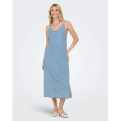 ONLY DAME KJOLE ONLDIA - Light Blue Denim Clearance