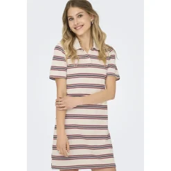 ONLY dame kjole ONLEVIE - Antique White Navy blazer+ruby wine Best