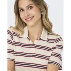 ONLY dame kjole ONLEVIE - Antique White Navy blazer+ruby wine Best