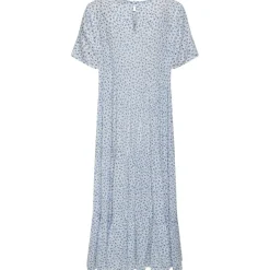 ONLY dame kjole ONLMAYA - Cloud Dancer JOHANNE BLUE DITSY Sale